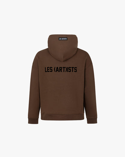 Sweat-shirt logo classique flock Marron