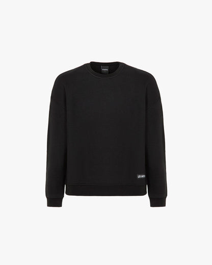 Crewneck logo classic flock Black