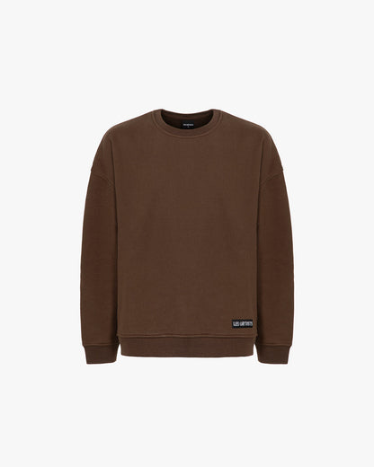 Crewneck logo classic flock Brown