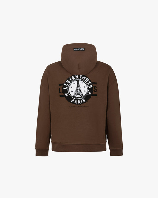 Sweat-shirt logo Paris Marron