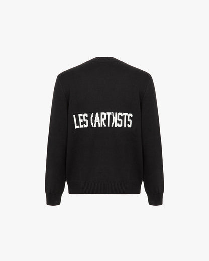 Jacquard sweater logo classic Black