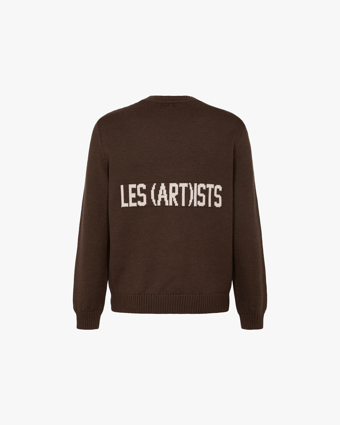 Jacquard sweater logo classic Brown