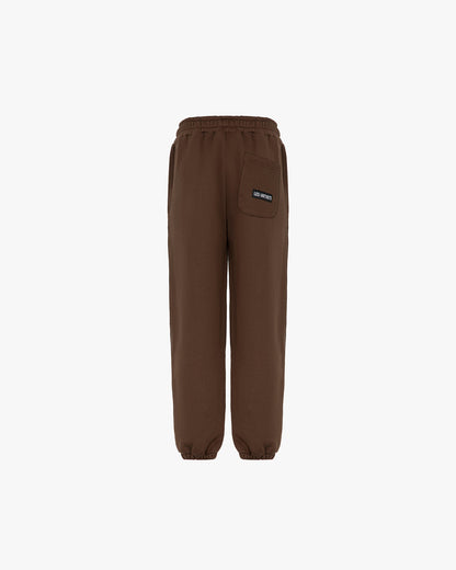 Sweatpants logo classic Marron