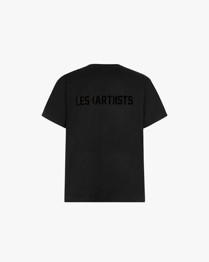 T-shirt m/m logo classique flock Noir