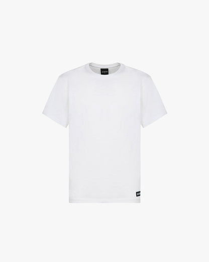 T-shirt m/m logo classic flock White