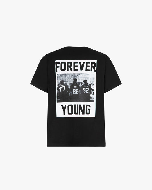 T-shirt m/m forever young Black