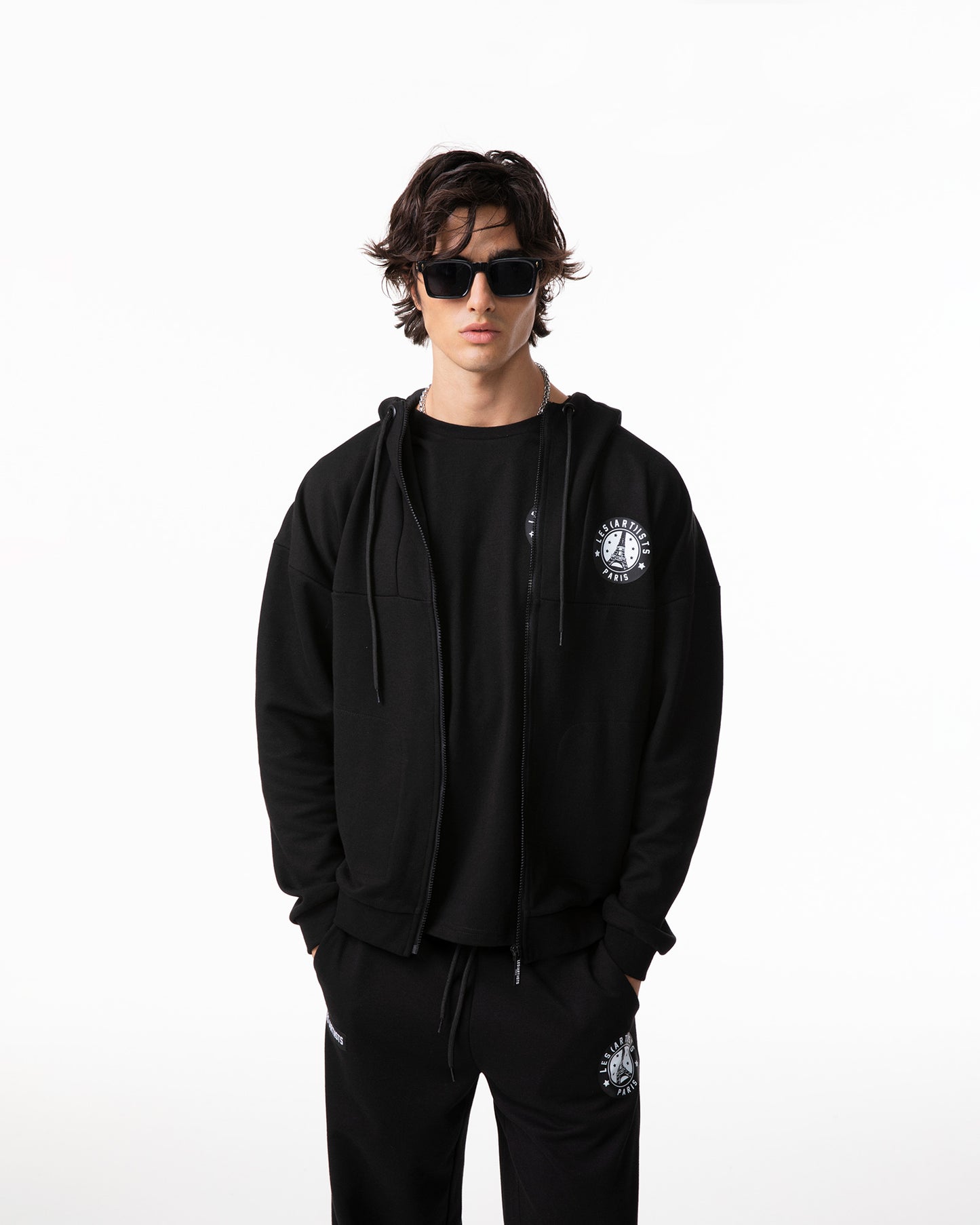 Hoodie full zip equipe Black