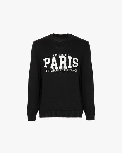 Pull-over en jacquard established Noir