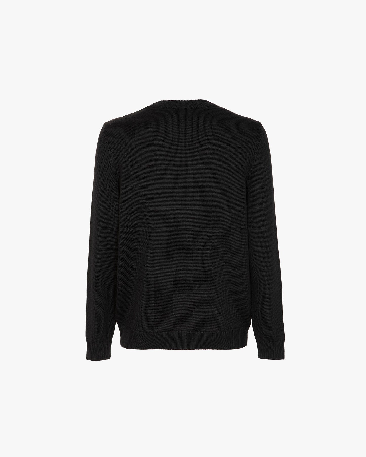 Jacquard sweater established Black